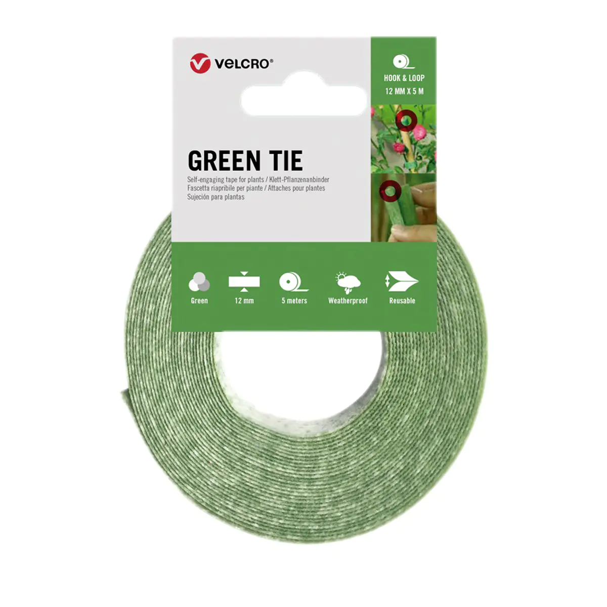 VELCRO 5m Selbstschliess. Band 12mm Grün VEL-PS20026 VELCRO 5m Selbstschliess. Band 12mm Grün VEL-PS20026