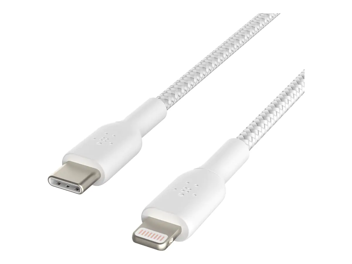 Belkin BOOST CHARGE - Lightning-Kabel - 24 pin USB-C männlich zu Lightning männlich - 1 m - weiß - USB-Stromversorgung (18 W) Belkin BOOST CHARGE - Lightning-Kabel - 24 pin USB-C männlich zu Lightning männlich - 1 m - weiß - USB-Stromversorgung (18 W)