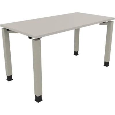 Schreibtisch Vierfuß Quadratrohr B1400xT700xH680-820 si/Lichtgrau Schreibtisch Vierfuß Quadratrohr B1400xT700xH680-820 si/Lichtgrau