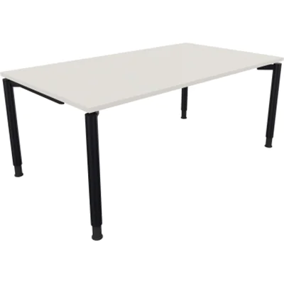 Schreibtisch Vierfuß Rundrohr B1800xT1000xH680-820 an/Weiß Schreibtisch Vierfuß Rundrohr B1800xT1000xH680-820 an/Weiß