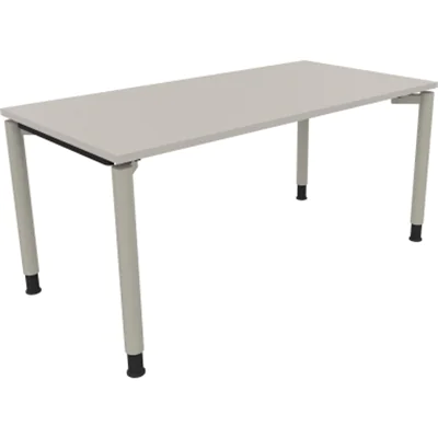 Schreibtisch Vierfuß Rundrohr B1600xT800xH680-820 si/Lichtgrau Schreibtisch Vierfuß Rundrohr B1600xT800xH680-820 si/Lichtgrau