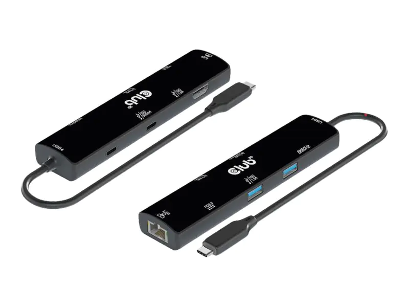 Club 3D 6-in-1 Hub - Dockingstation - für Desktop, Laptop - USB4 - HDMI - 1GbE