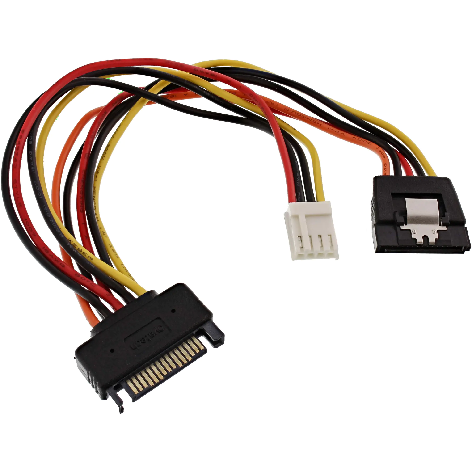 InLine - Netzteil - SATA-Stromstecker (W) zu 4-Pin-Mini-Stromversorgungsstecker, SATA-Stromstecker (M) - 15 cm