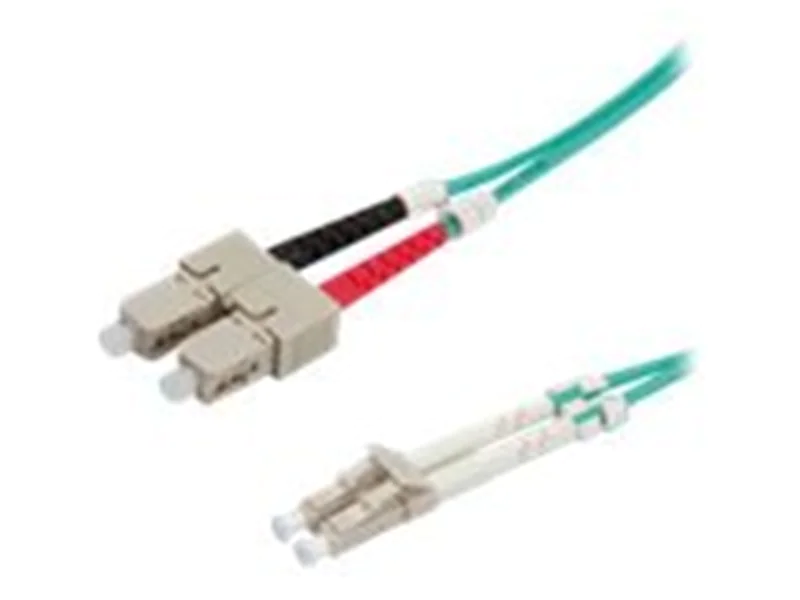 VALUE - Patch-Kabel - LC Multi-Mode (M) zu SC multi-mode (M) - 10 m - Glasfaser - Duplex - 50/125 Mikrometer - OM3 - Türkis