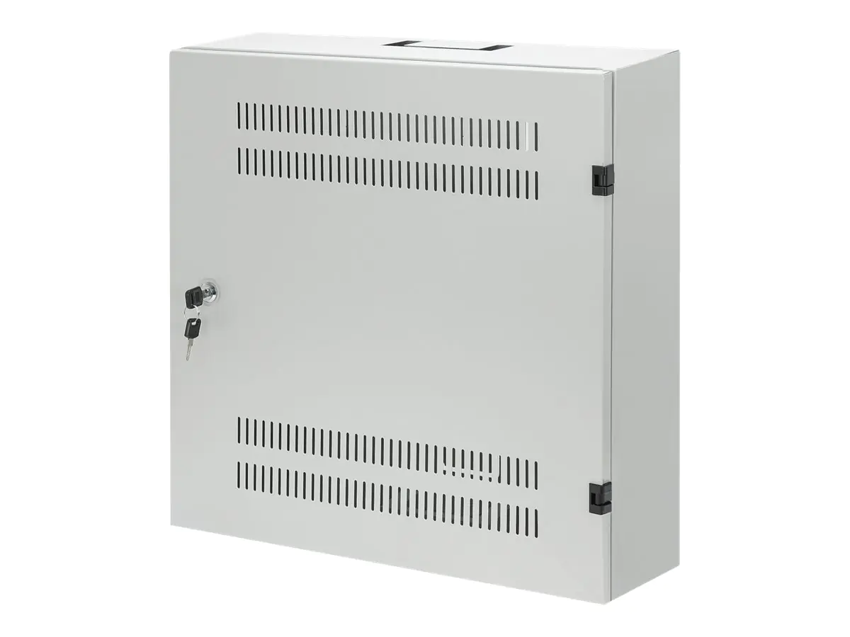 Intellinet - Gehäuse - flache Bauweise, mit horizontalen 4U- und vertikalen 2U-Schienen - geeignet für Wandmontage - Grau, RAL 7035 - 4U - 48.3 cm (19")