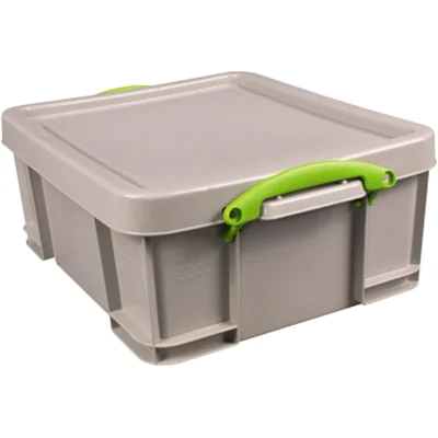 Really Useful Box Aufbewahrungsbox Recycling 48 x 20 x 39 cm (B x H x T) 18l Polypropylen, 100 % recycelt taubengrau