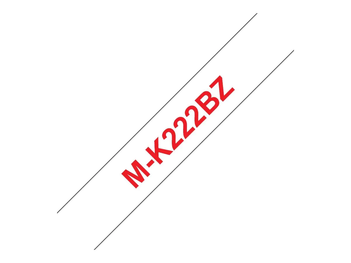 Brother M-K222BZ - Kunststoff - Rot auf Weiß - Rolle (0,9 cm x 8 m) MK222BZ