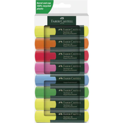 Faber-Castell Textmarker Textliner 48 Refill 1-5mm farbig sortiert Keilspitze 8 St./Pack