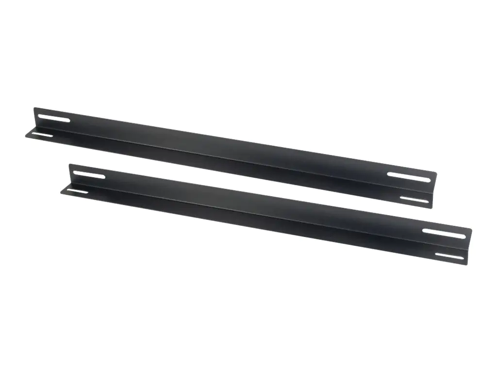 Inter-Tech L-Brackets - Rack Bracket - Schwarz - 1U - 48.3 cm (19") (Packung mit 2)