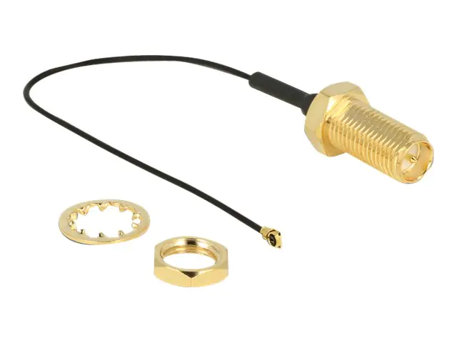 Delock Antennenkabel - RP-SMA (W) zu MHF4 (M) 12465