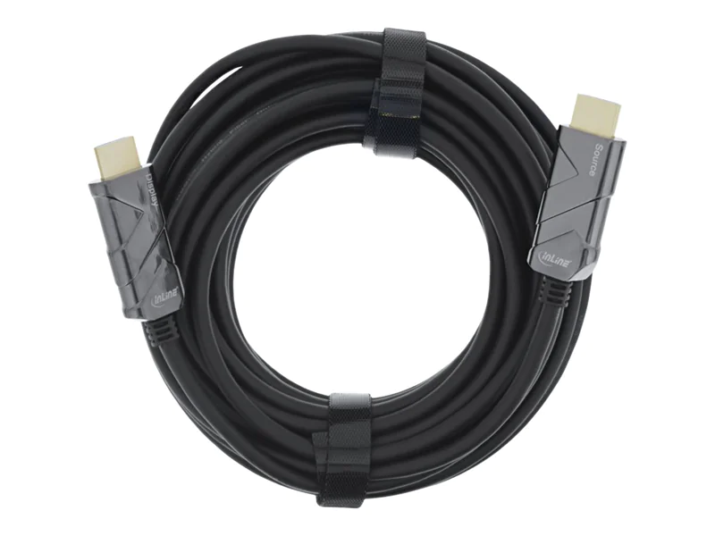 InLine - Ultra High Speed - HDMI-Kabel - HDMI männlich zu HDMI männlich - 15 m - Glasfaser - Schwarz - Active Optical Cable (AOC), Support von 4K 120 Hz, unterstützt 8K 60 Hz (7680 x 4320) InLine - Ultra High Speed - HDMI-Kabel - HDMI männlich zu HDMI männlich - 15 m - Glasfaser - Schwarz - Active Optical Cable (AOC), Support von 4K 120 Hz, unterstützt 8K 60 Hz (7680 x 4320)