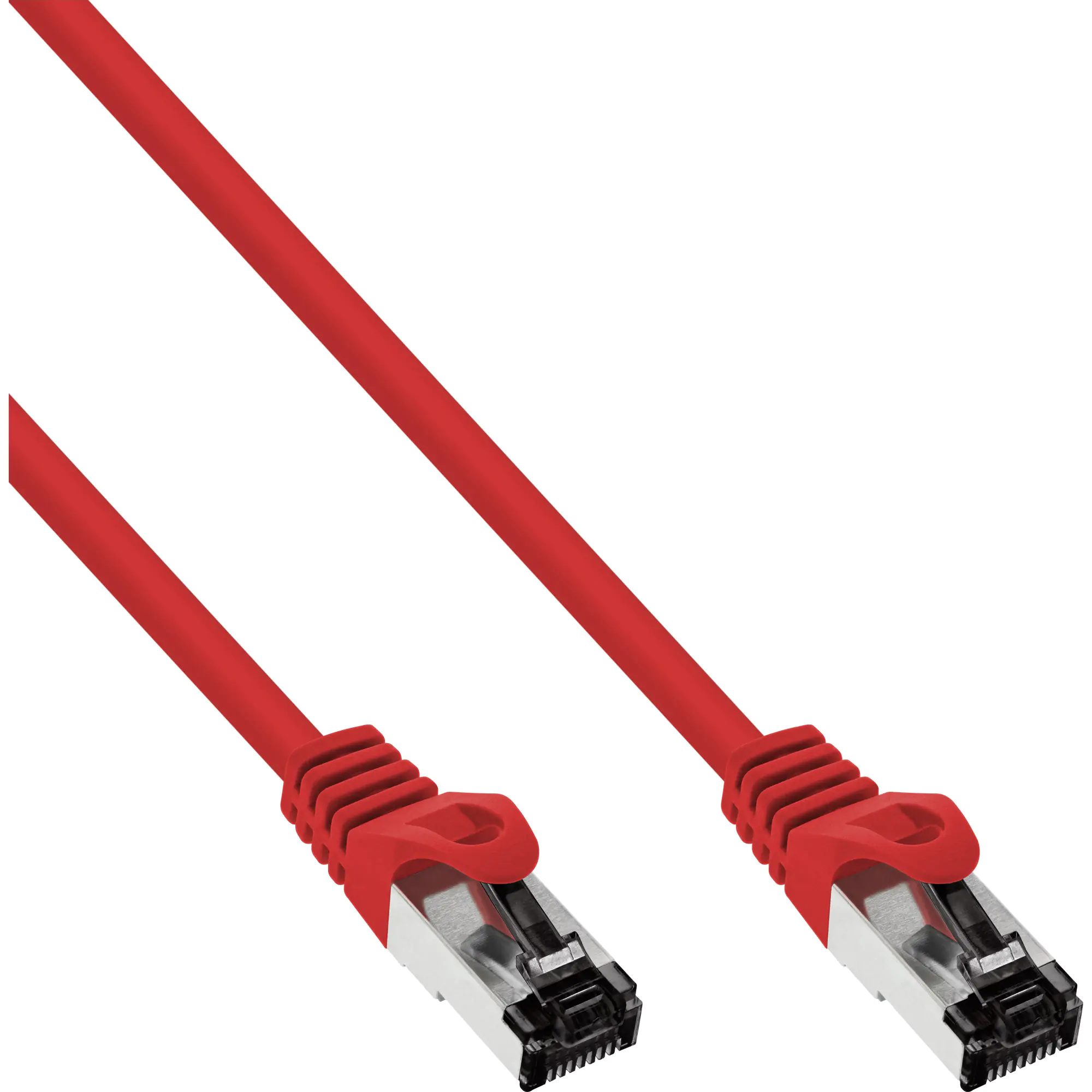 InLine Patchkabel - S/FTP (PiMf) - Cat.8.1 - 2000MHz - halogenfrei - rot - 0,3m 78833R