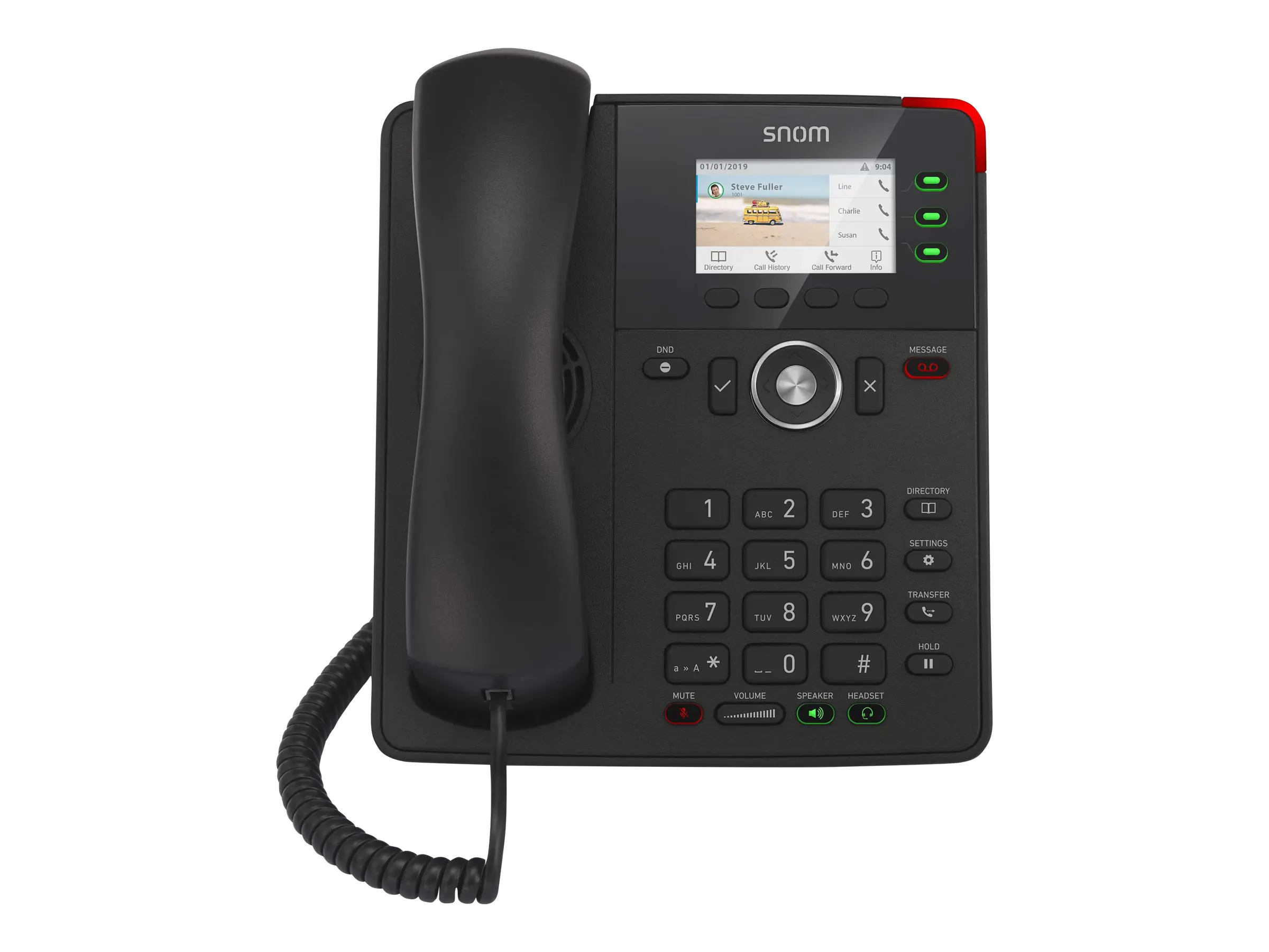 Snom D717 - VoIP-Telefon - dreiweg Anruffunktion 00004397