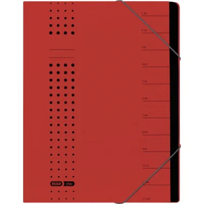 ELBA Ordnungsmappe chic 400002024 DIN A4 7Fächer Karton rot ELBA Ordnungsmappe chic 400002024 DIN A4 7Fächer Karton rot
