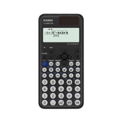 Casio FX-85DE CW, Tasche, Wissenschaftlicher Taschenrechner, 12 Ziffern, Batterie/Solar, Schwarz