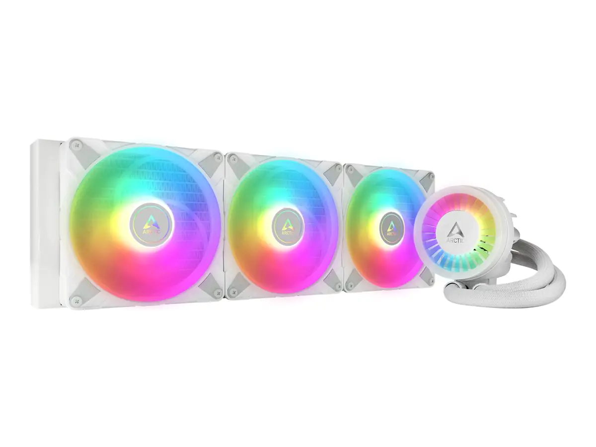 Arctic Liquid Freezer III 420 A-RGB - Prozessor-Flüssigkeitskühlsystem - Kühlergröße: 420 mm - (für: AM4, LGA1700, AM5) - 140 mm - weiß