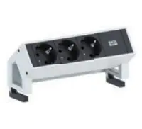 Bachmann DESK 2 - Steckdosenleiste - Eingabe, Eingang GST18i3 - Ausgangsanschlüsse: 3 - 20 cm Schnur - RAL 9010