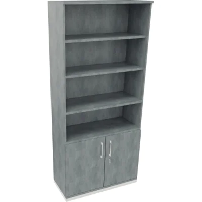 Kombischrank 2OH Tür 4OH Regal B1000xT442xH2221mm ws/Beton Kombischrank 2OH Tür 4OH Regal B1000xT442xH2221mm ws/Beton