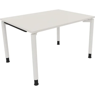 Schreibtisch Vierfuß Rundrohr B1200xT900xH680-820 ws/Weiß Schreibtisch Vierfuß Rundrohr B1200xT900xH680-820 ws/Weiß