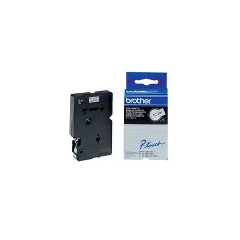 Brother TC101A - Schwarz auf Transparent - Rolle (1,2 cm x 7,7 m)