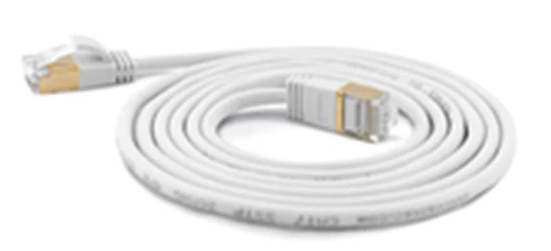 WANTEC Extra dünnes CAT7 SSTP Patchkabel, 1,5 m, Cat7, S/FTP (S-STP), RJ-45, RJ-45, Weiß 7118