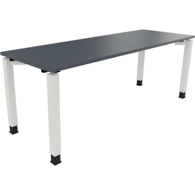 Schreibtisch Vierfuß Quadratrohr B2000xT700xH680-820 ws/Lavagrau Schreibtisch Vierfuß Quadratrohr B2000xT700xH680-820 ws/Lavagrau