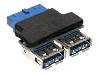 InLine - Interner und externer USB-Adapter - USB Typ A (W) zu 19-poliger USB 3.0 Kopf (W) - 5 cm