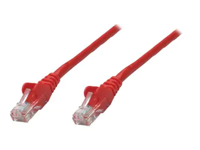 Intellinet Network Patch Cable, Cat6A, 0.25m, Red, Copper, S/FTP, LSOH / LSZH, PVC, RJ45, Gold Plated Contacts, Snagless, Booted, Lifetime Warranty, Polybag - Patch-Kabel - RJ-45 (M) 737029