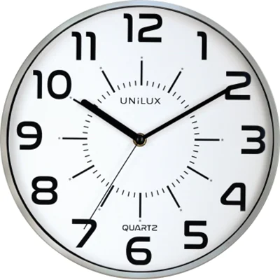 UNILUX Wanduhr POP GREY 400094283 +Batterien metallgrau