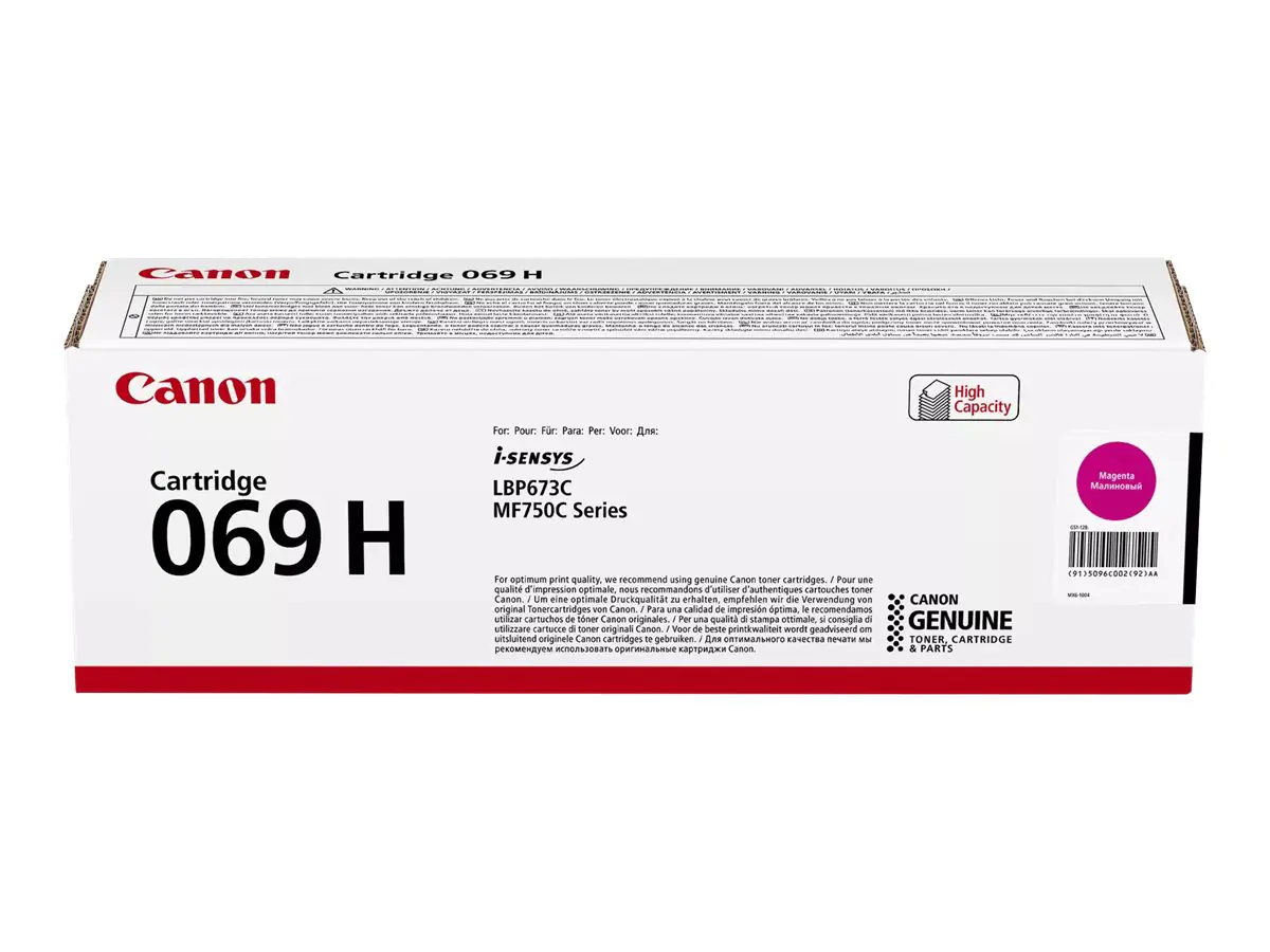 Canon 069H - Hohe Ergiebigkeit - Magenta - original - Box - Tonerpatrone - für i-SENSYS LBP673Cdw, LBP673dw, MF752Cdw, MF754Cdw Canon 069H - Hohe Ergiebigkeit - Magenta - original - Box - Tonerpatrone - für i-SENSYS LBP673Cdw, LBP673dw, MF752Cdw, MF754Cdw