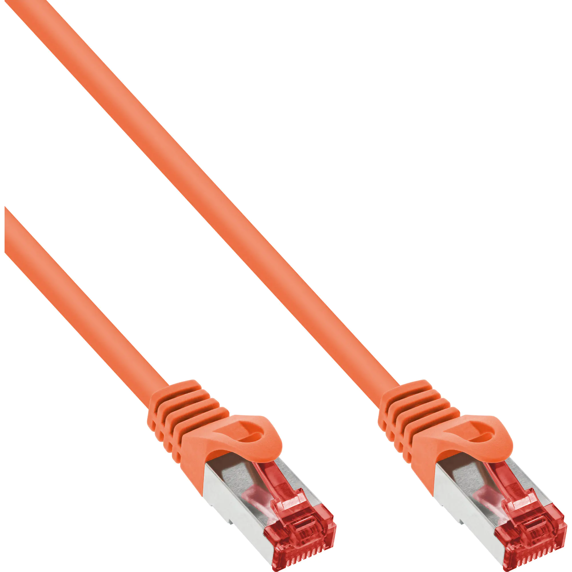 InLine Patchkabel - S/FTP (PiMf) - Cat.6 - 250MHz - PVC - Kupfer - orange - 0,3m 76433O