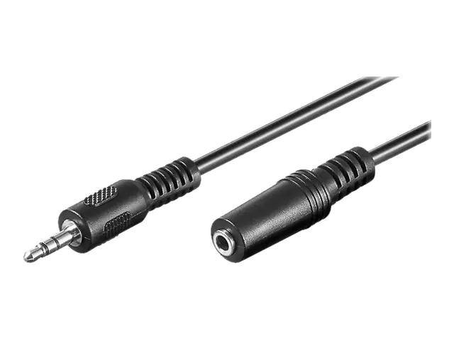 goobay - Audioverlängerungskabel - mini-phone stereo 3.5 mm männlich zu mini-phone stereo 3.5 mm weiblich - 2 m - Schwarz - rund goobay - Audioverlängerungskabel - mini-phone stereo 3.5 mm männlich zu mini-phone stereo 3.5 mm weiblich - 2 m - Schwarz - rund
