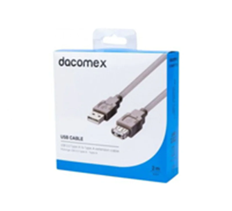Dacomex 199030, 2 m, USB A, USB A, USB 2.0, Grau