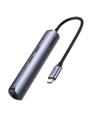 Ugreen 5-in-1-USB-C-Hub 5 Port USB-Kombi-Hub Schwarz Aluminium Ugreen 5-in-1-USB-C-Hub 5 Port USB-Kombi-Hub Schwarz Aluminium