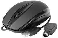 Dacomex 225113, Beidhändig, Optisch, USB Type-A + PS/2, 800 DPI, Schwarz