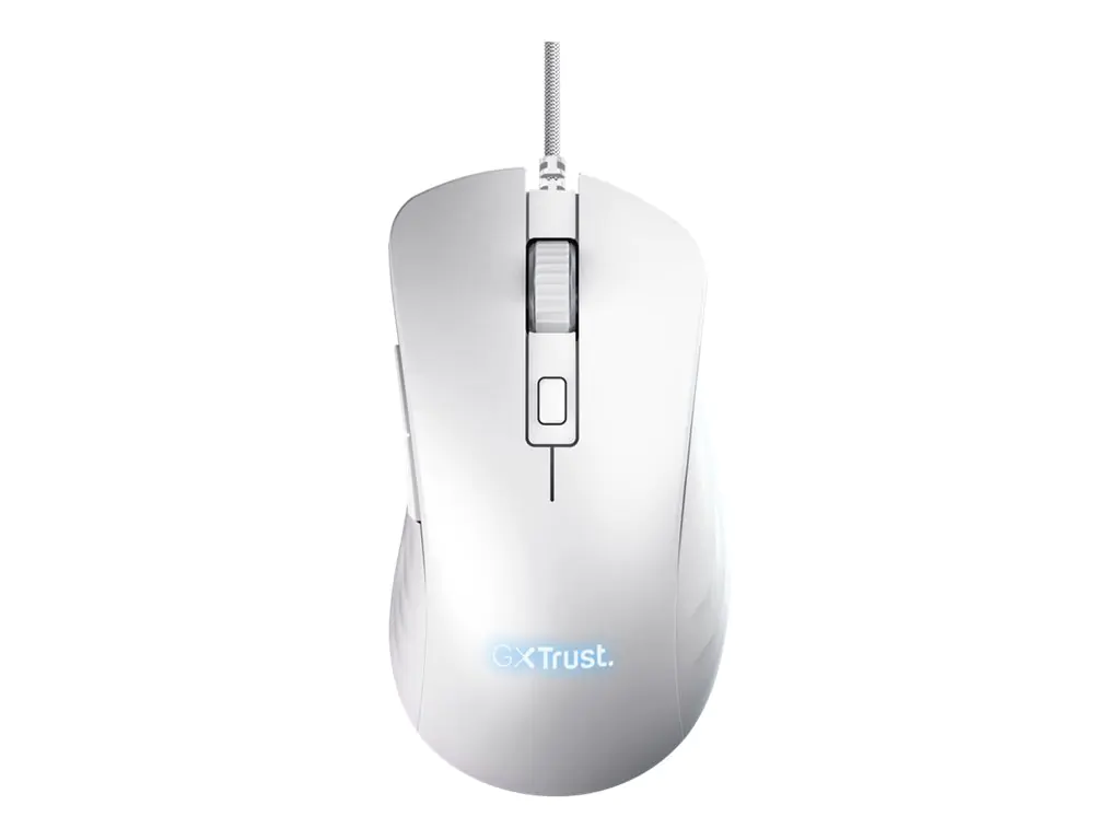 Trust GXT 924W YBAR+ - Maus - Für Rechtshänder - optisch - 6 Tasten - kabelgebunden - USB - weiß Trust GXT 924W YBAR+ - Maus - Für Rechtshänder - optisch - 6 Tasten - kabelgebunden - USB - weiß