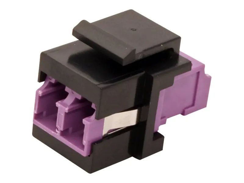 Roline Fiber Optic Keystone Jack - Modulare Eingabe - LC MM X 2 - Schwarz, violett