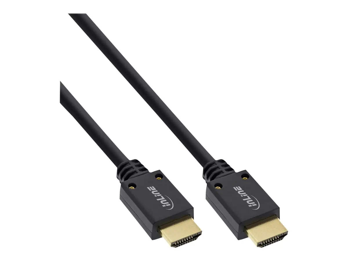 InLine - Ultra High Speed - HDMI-Kabel - HDMI männlich zu HDMI männlich - 5 m - Dreifachisolierung - Schwarz, Gold - Dolby DTS-HD Master Audio-Unterstützung, Dolby TrueHD-Unterstützung, unterstützt 8K 60 Hz (7680 x 4320), unterstützt 5K 120 Hz (5120 x 288 InLine - Ultra High Speed - HDMI-Kabel - HDMI männlich zu HDMI männlich - 5 m - Dreifachisolierung - Schwarz, Gold - Dolby DTS-HD Master Audio-Unterstützung, Dolby TrueHD-Unterstützung, unterstützt 8K 60 Hz (7680 x 4320), unterstützt 5K 120 Hz (5120 x 288