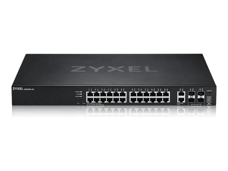 ZyXEL XGS2220 Series XGS2220-30 - Switch - L3-Zugang, NebulaFLEX Cloud - managed - 24 x Gigabit Ethernet + 6 x 10/100/1000 (Uplink) XGS2220-30-EU0101F