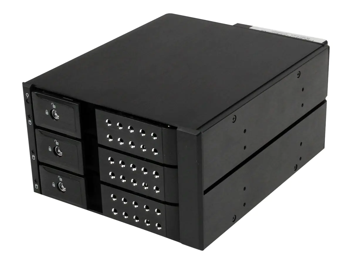StarTech.com 3-fach 3,5 trägerloser SATA Festplatten Aluminium Wechselrahmen Backplane - 3 Bay 3,5 Zoll (8,9cm) HSB3SATSASBA