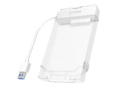 RaidSonic ICY BOX IB-AC703-U3 - Speichergehäuse mit Datenanzeige, Netzanzeige, EasySwap Mechanism - 2.5" (6.4 cm) - SATA 6Gb/s - 600 MBps - USB 3.0 - weiß