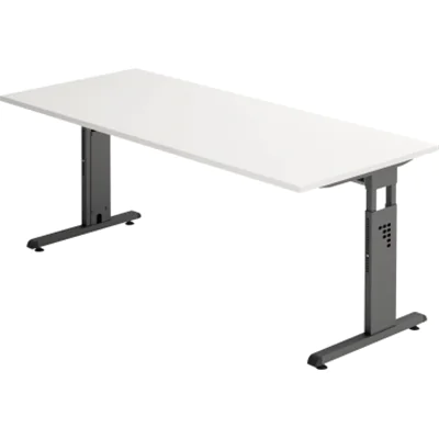Hammerbacher Schreibtisch VOS19/W/G C-Fuß 180x80cm weiß/graphit Hammerbacher Schreibtisch VOS19/W/G C-Fuß 180x80cm weiß/graphit