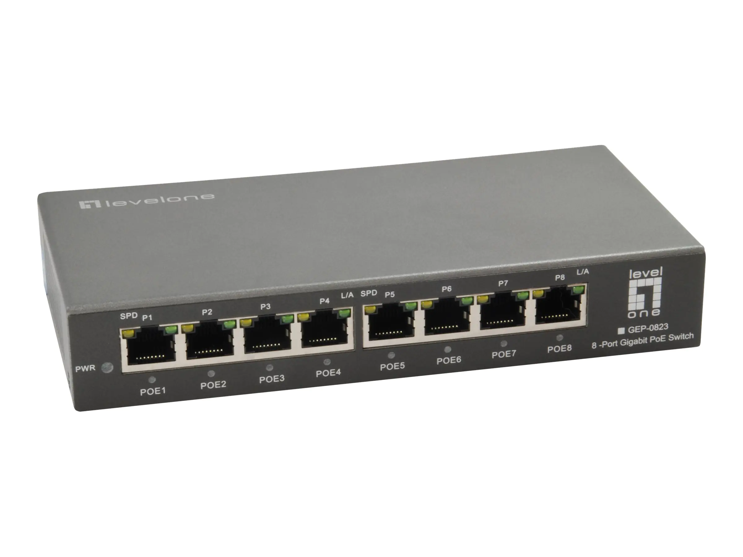 LevelOne GEP-0823 - Switch - 8 x 10/100/1000 (PoE+)