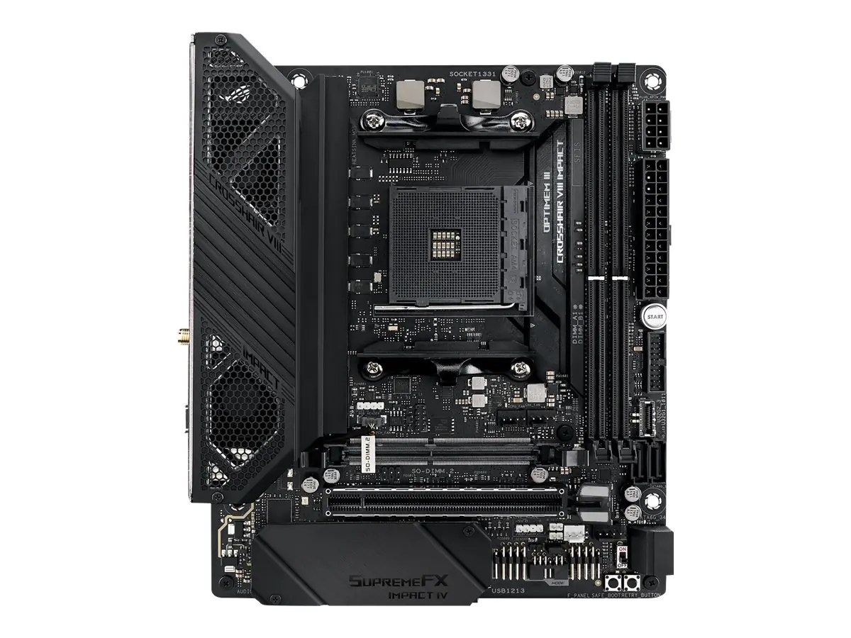 ASUS ROG Crosshair VIII Impact - Motherboard - ATX - Socket AM4 - AMD X570 Chipsatz - USB-C Gen2, USB 3.2 Gen 1, USB 3.2 Gen 2 - Gigabit LAN, 2.5 Gigabit LAN - HD Audio (8-Kanal) 90MB11Q0-M0EAY0