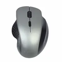 Gembird MUSW-6B-02-BG - Maus - ergonomisch - optisch - 6 Tasten - kabellos - 2.4 GHz - kabelloser Empfänger (USB) - Schwarz, Space-grau - Geschenkebox mit transparentem Fenster