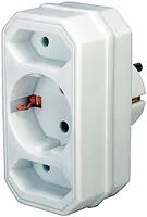 Brennenstuhl Adapter with 2 + 1 sockets, Weiß 1508050