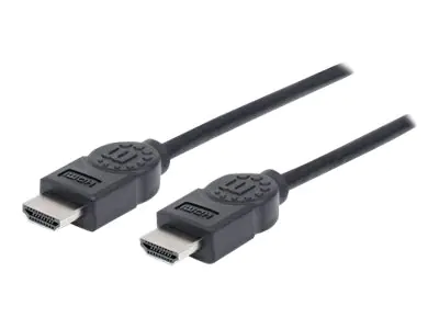 Manhattan HDMI Cable, 4K@30Hz (High Speed), 1.8m, Male to Male, Black, Equivalent to Startech HDMM6, Ultra HD 4k x 2k, Fully Shielded, Gold Plated Contacts, Lifetime Warranty, Polybag - High Speed - HDMI-Kabel - HDMI männlich zu HDMI männlich - 1.8 m - Do Manhattan HDMI Cable, 4K@30Hz (High Speed), 1.8m, Male to Male, Black, Equivalent to Startech HDMM6, Ultra HD 4k x 2k, Fully Shielded, Gold Plated Contacts, Lifetime Warranty, Polybag - High Speed - HDMI-Kabel - HDMI männlich zu HDMI männlich - 1.8 m - Do