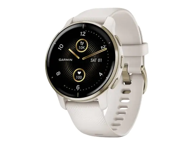 Garmin Venu 2 Plus - 43 mm - Ivory - Sportuhr mit Band - Handgelenkgröße: 125-190 mm - Anzeige 3.3 cm (1.3") - Bluetooth, Wi-Fi, ANT+ - 51 g