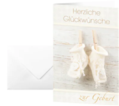 SIGEL Faltkarte Baby DS040 10 St./Pack. +Umschl.