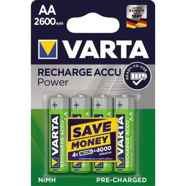 Varta Professional Accu - Batterie 4 x AA-Typ - NiMH - 2500 mAh Varta Professional Accu - Batterie 4 x AA-Typ - NiMH - 2500 mAh
